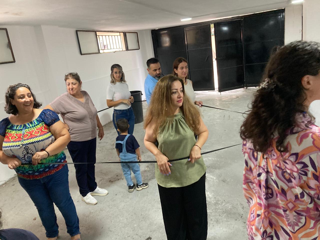 A picture of teachers being trained